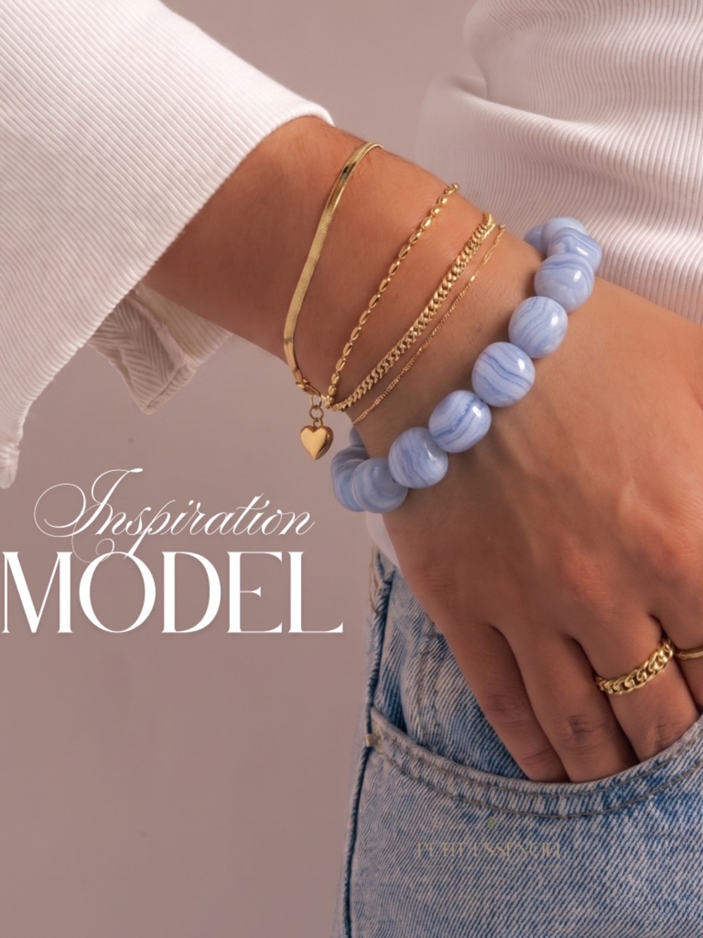 Authentic organic shape Blue Lace Agate Bracelet